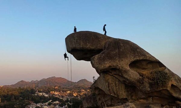 Rappelling at Toadrock Nakki Lake